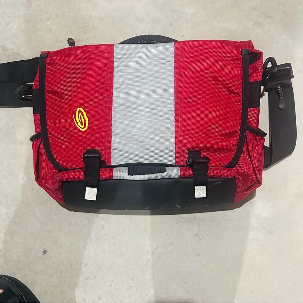 Timbuk2 Stylish Red and Gray Messenger Bag